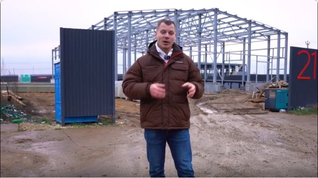 Превью видео: два типовых ангара 1500 м2